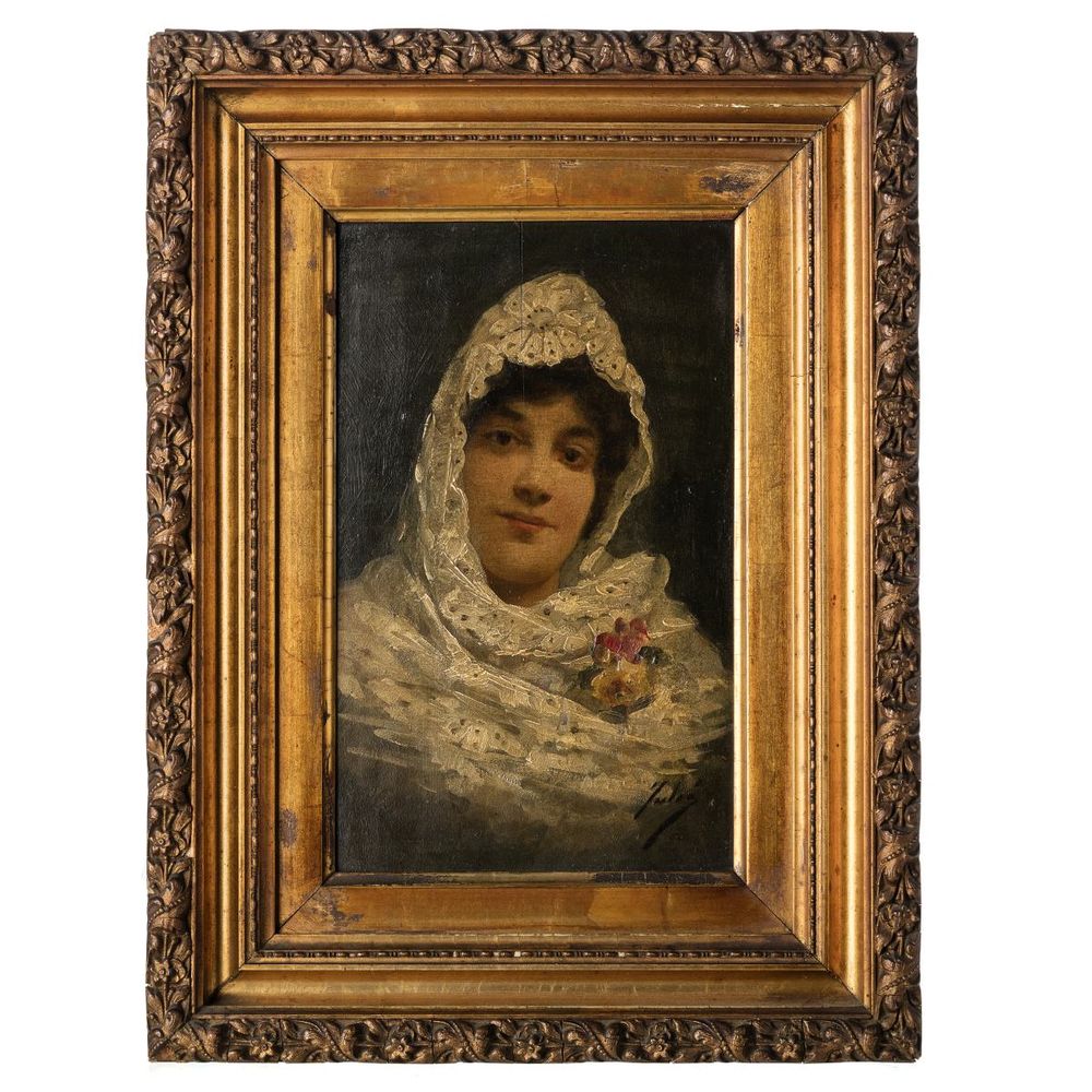Dama espanhola - Rafael Julia Entraigués - Óleo sobre tela (