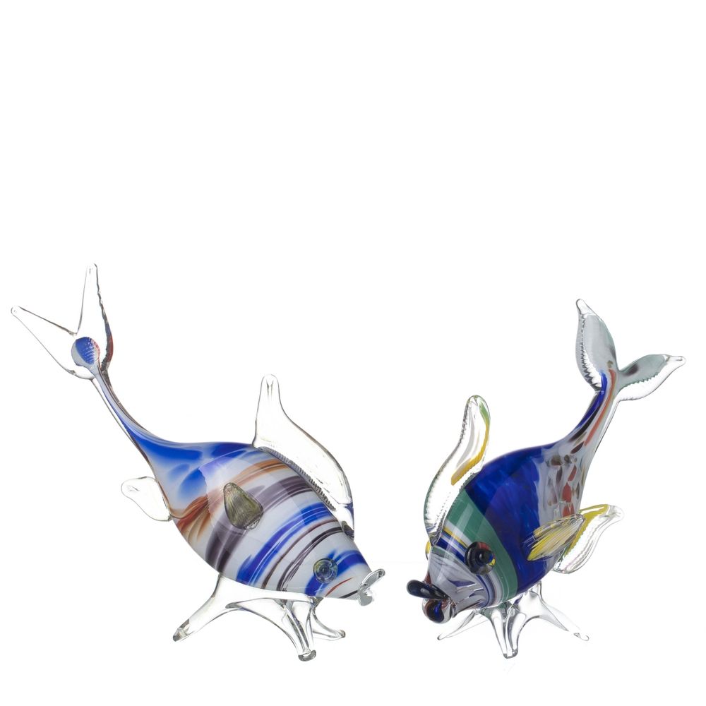 Cristal e vidro - Dois peixes Murano