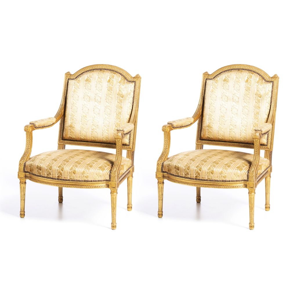 Par de fauteuils estilo Luís XVI - Século XIX