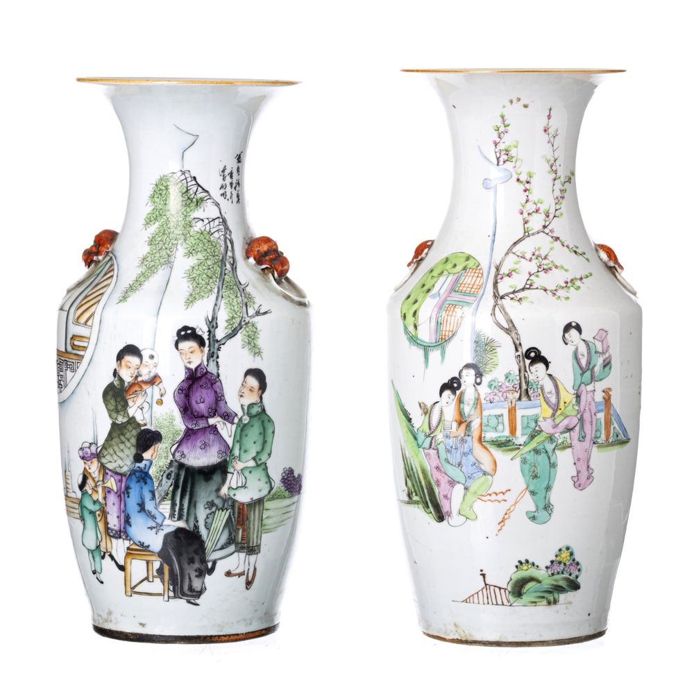 Porcelana oriental - Dois jarrões