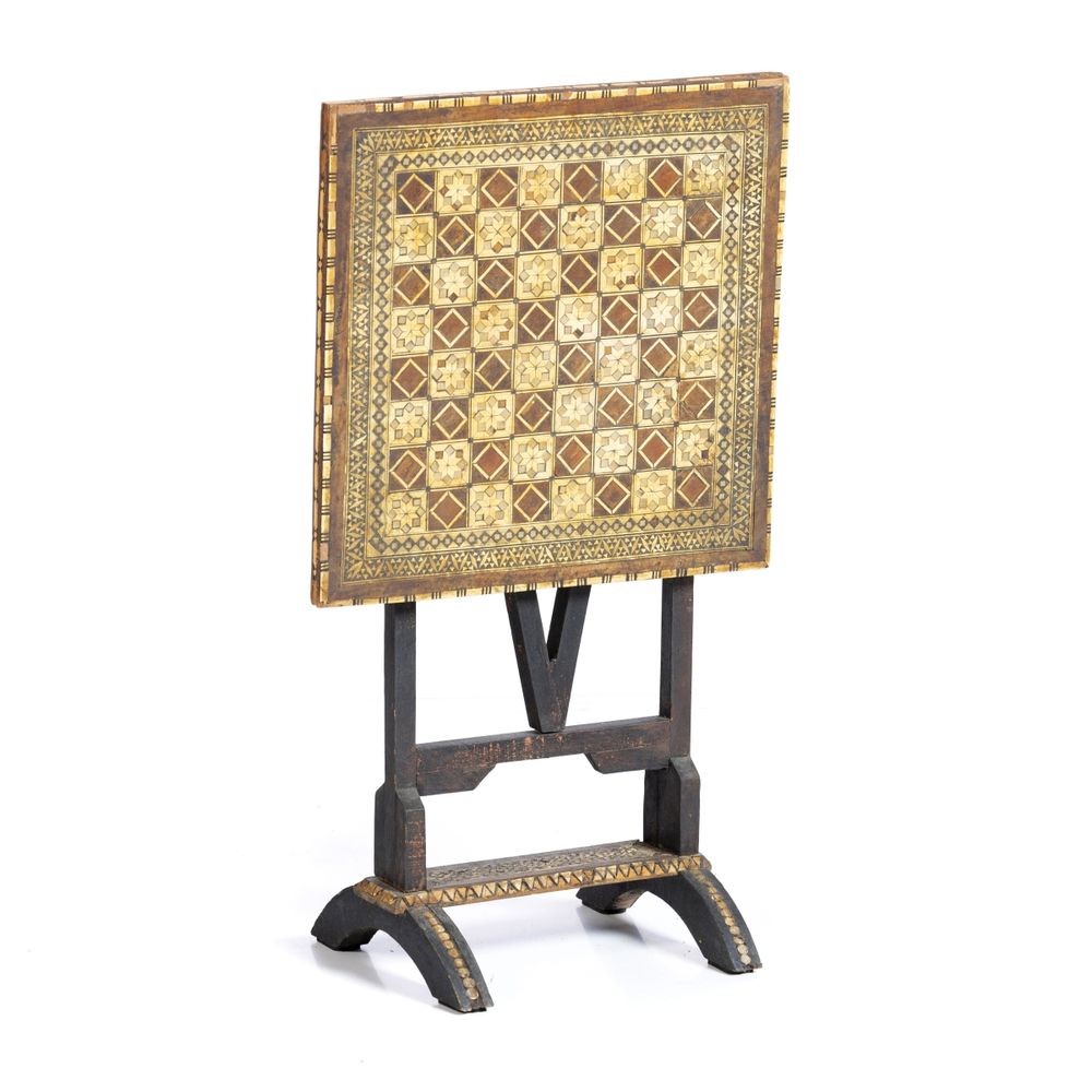Mesa de tabuleiro de xadrez - Século XIX