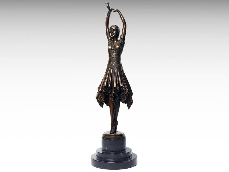 Escultura de bronze - Dançarina de balé moderna