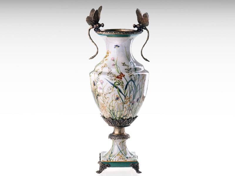 Jarrão de porcelana e bronze 1