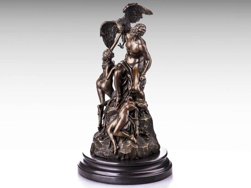 Escultura de bronze - Prometeu vinculado e os Oceanídeos (E. Müller)