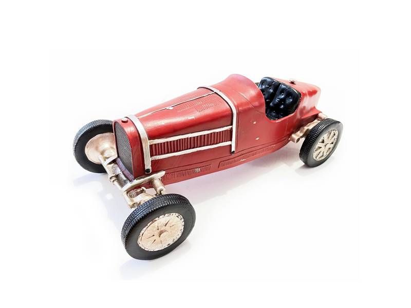 Escultura de carro; estilo vintage; em resina