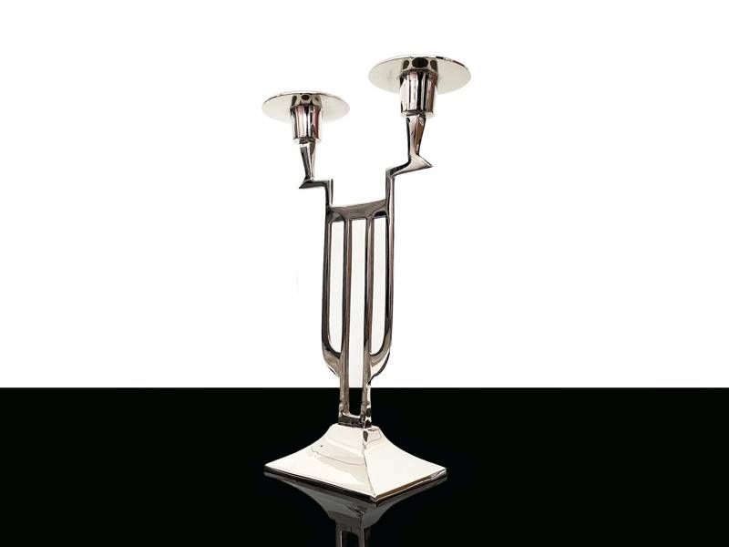 Candelabro de alumínio - Art Déco