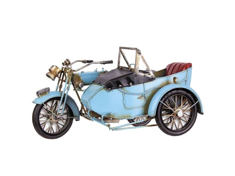 Modelo de metal - Mota vintage com sidecar 1