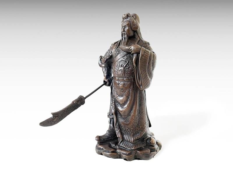 Escultura de bronze - General chinês Guan Yu