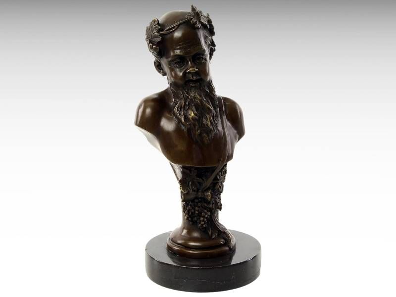 Escultura de bronze - Baco deus do vinho