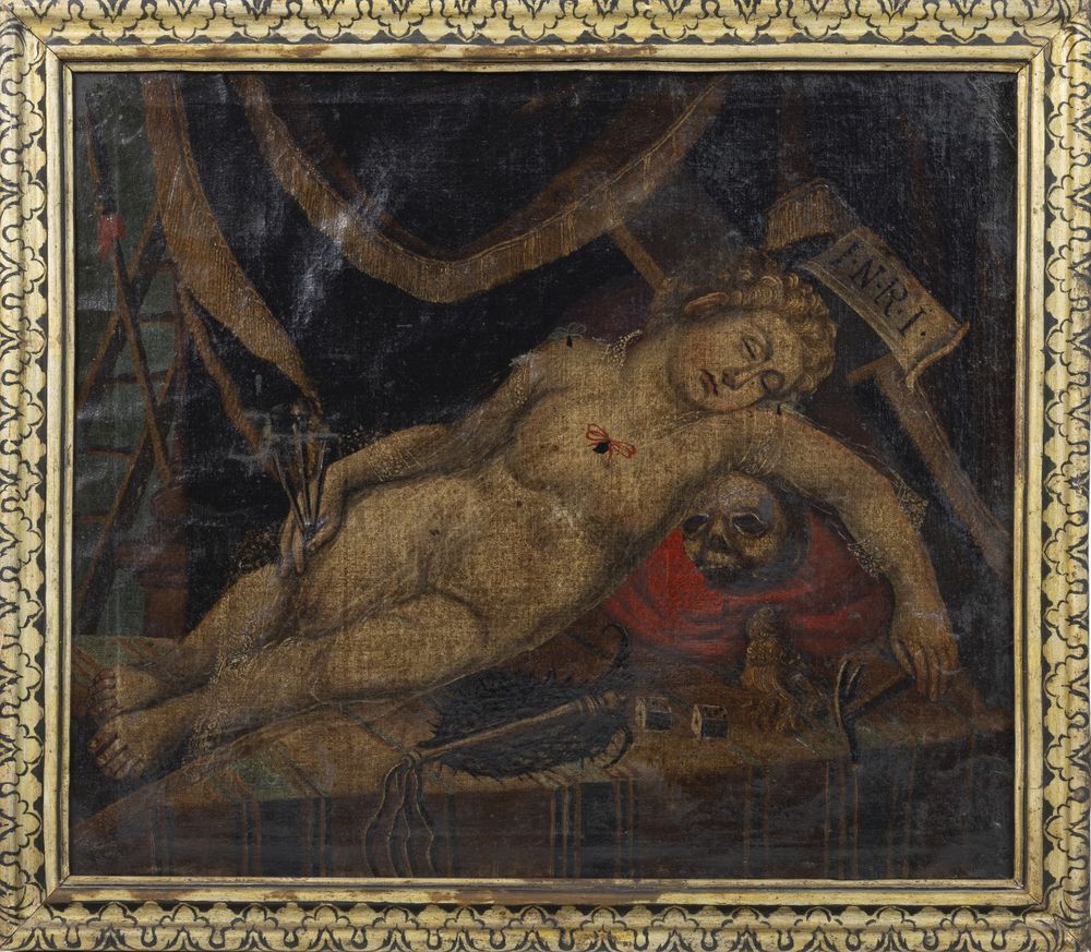 Oficina portuguesa - Menino Jesus Vanitas - Século XVIII