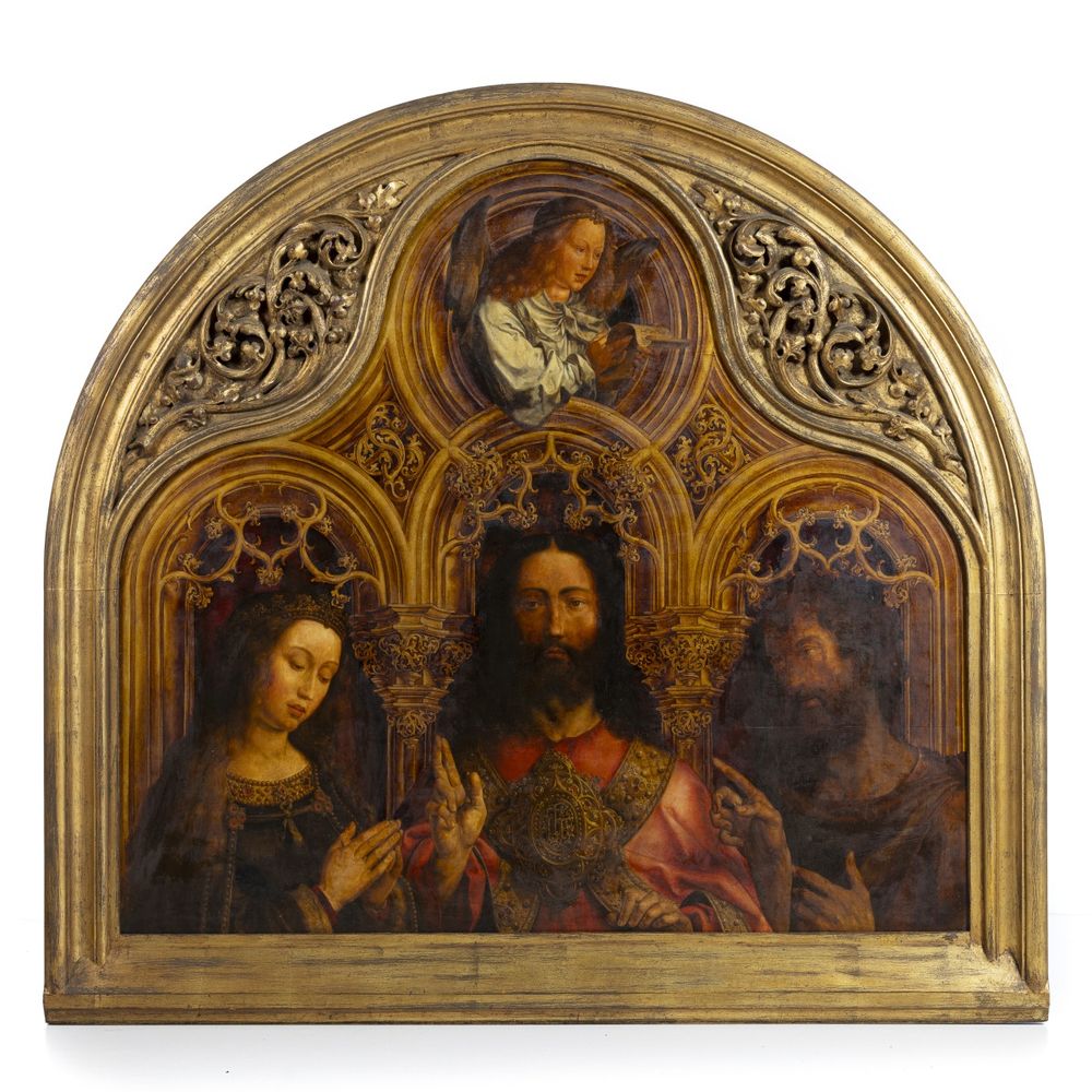 Arte - Jan Gossaert - Jesus Cristo entre a Virgem Maria e S. João Bapt
