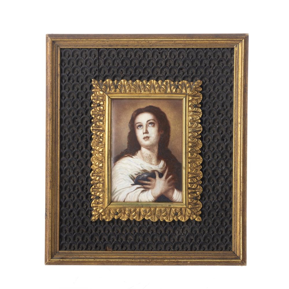 Virgem imaculada - Placa esmaltada