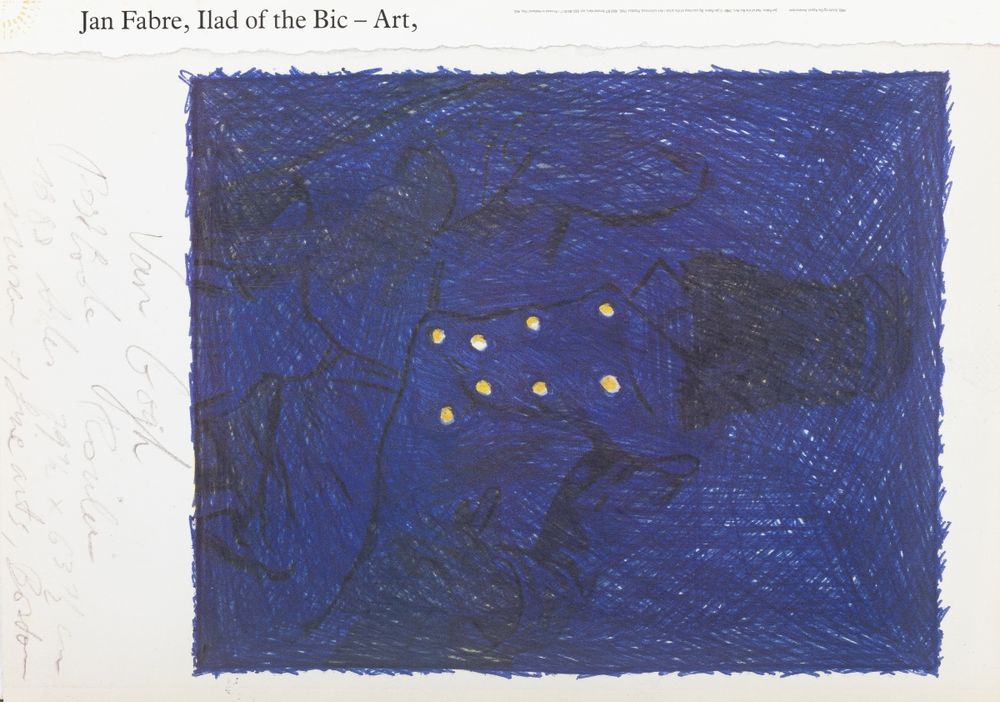 Poster Jan Fabre Homenagem V.Van Gogh 1990