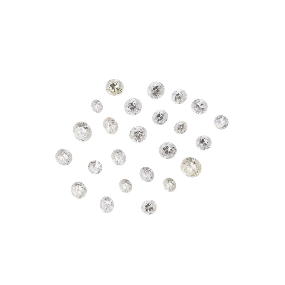 Lote de 24 diamantes