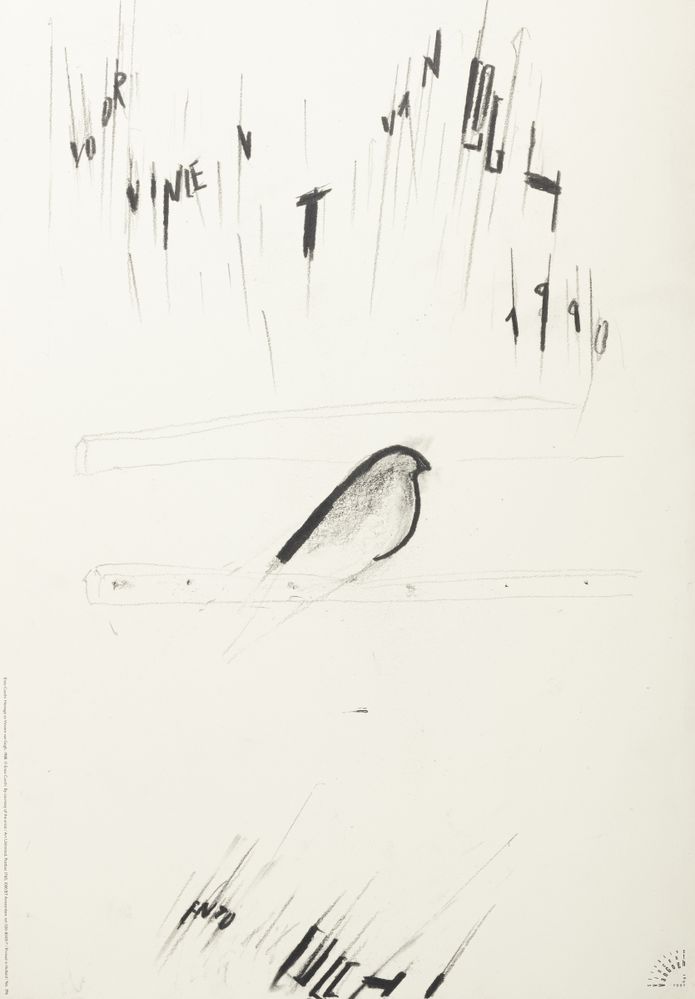 Poster Enzo Cucchi Homenagem V.Van Gogh 1990