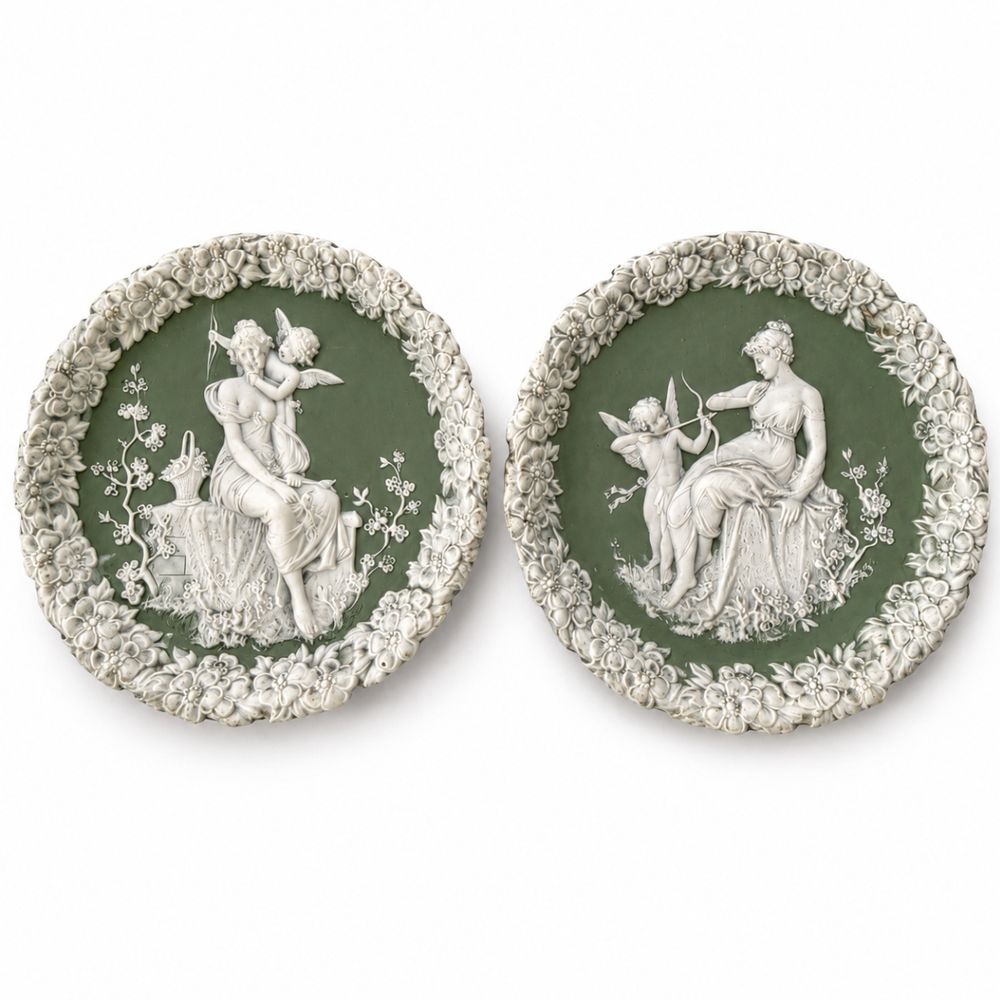 2 Placas de parede - Venus e Cupido - Schafer & Vater