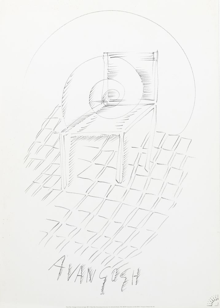 Poster Mario Merz Homenagem V.Van Gogh 1990