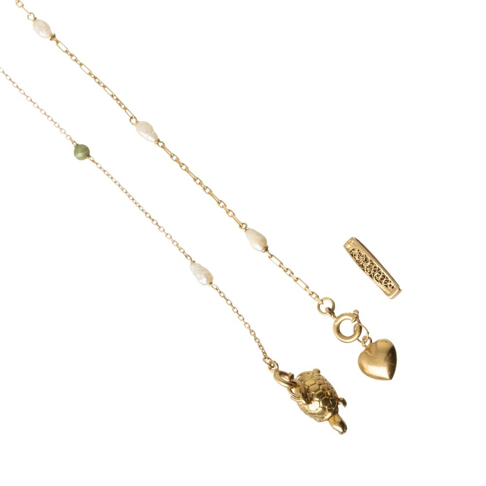Duas pulseiras e fecho em ouro 18K