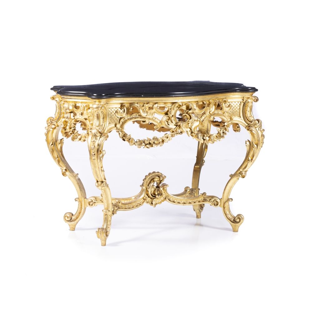 Móveis - Mesa de centro estilo Luís XV - Século XIX