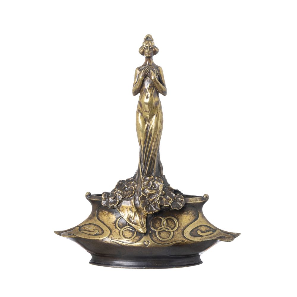 Decoração - Floreira de bronze dourado - Charles Louchet