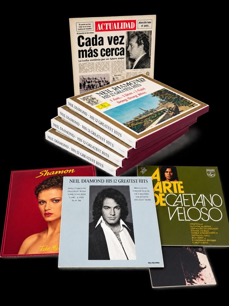 Lote diverso de discos em vinil