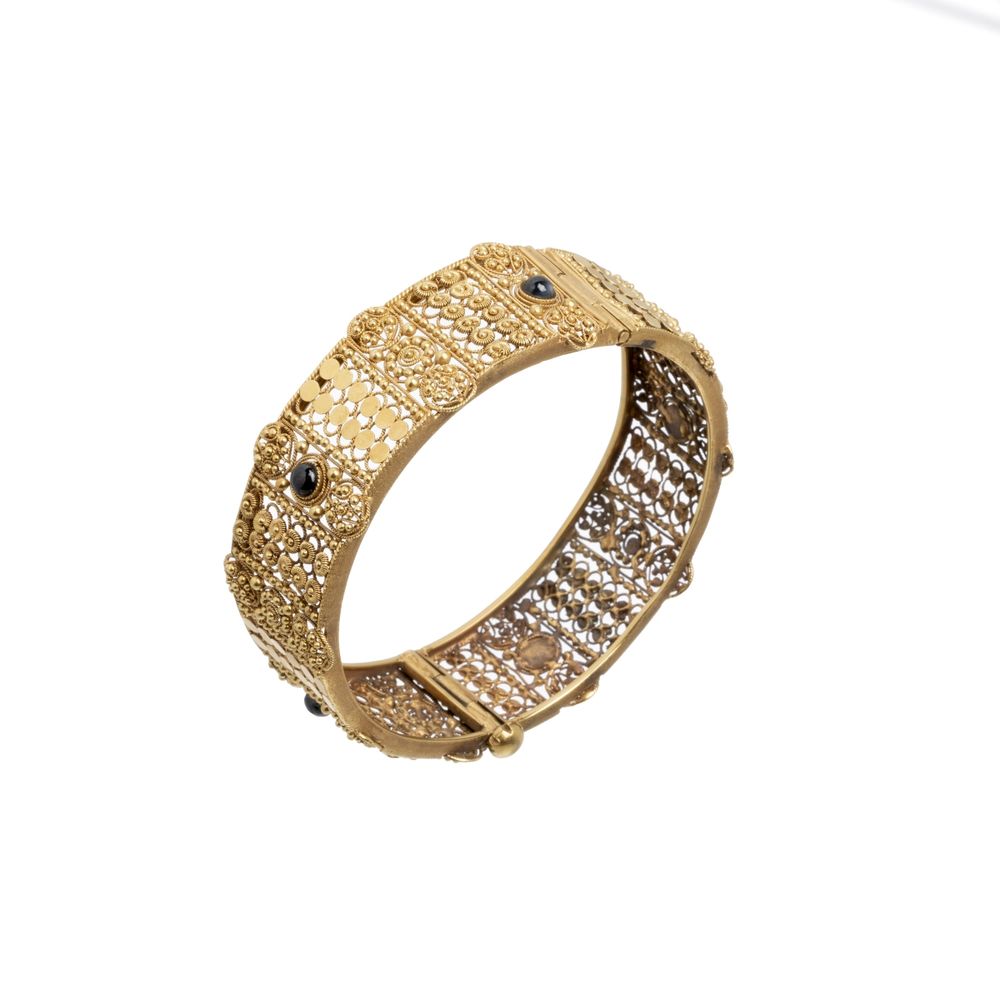 Pulseira em ouro e safiras - Século XIX