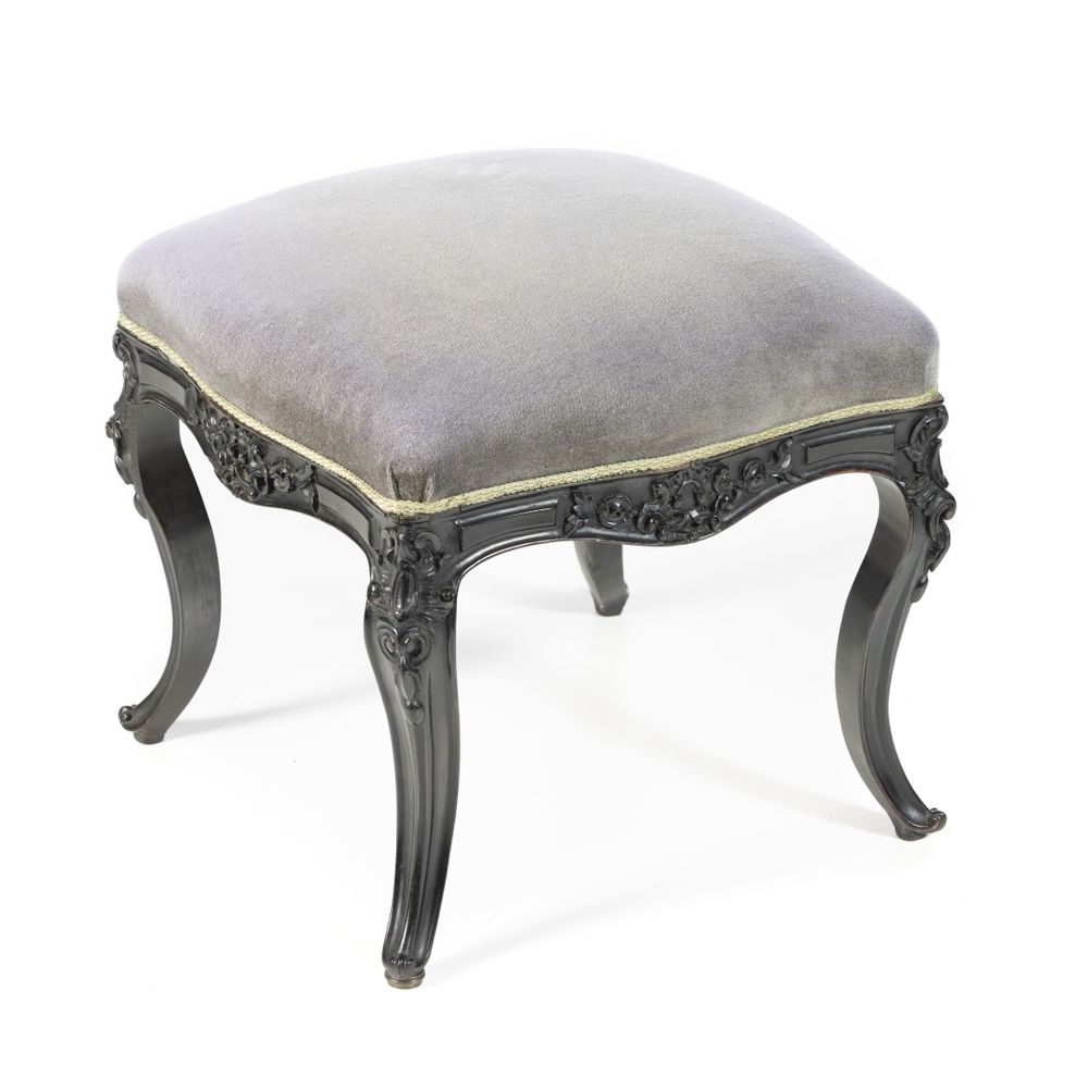 Móveis - Banqueta D. José em pau-santo - Século XVIII